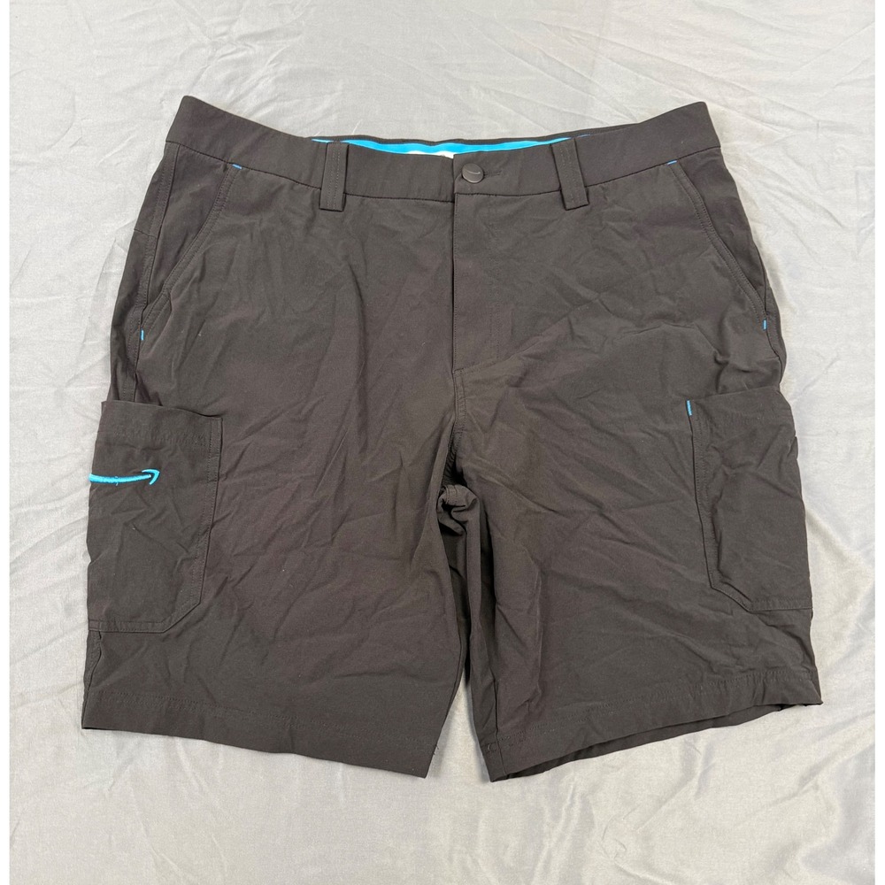 Amazon Luly Yang Men XL Black Cargo Work Shorts Z4DS23MSH02 Stretch Techwear